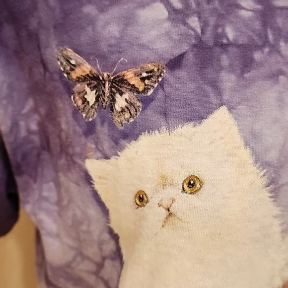 The Mountain 10 Kittens Classic Cotton T-Shirt Unisex size Medium Tie Dye Purple - Picture 2 of 10